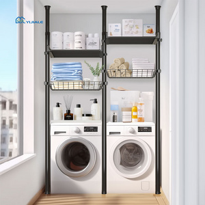 Wear Resistant Wall Decorative Divider Thickened Metal Rack Storage Shelf Balcony Portable Storage