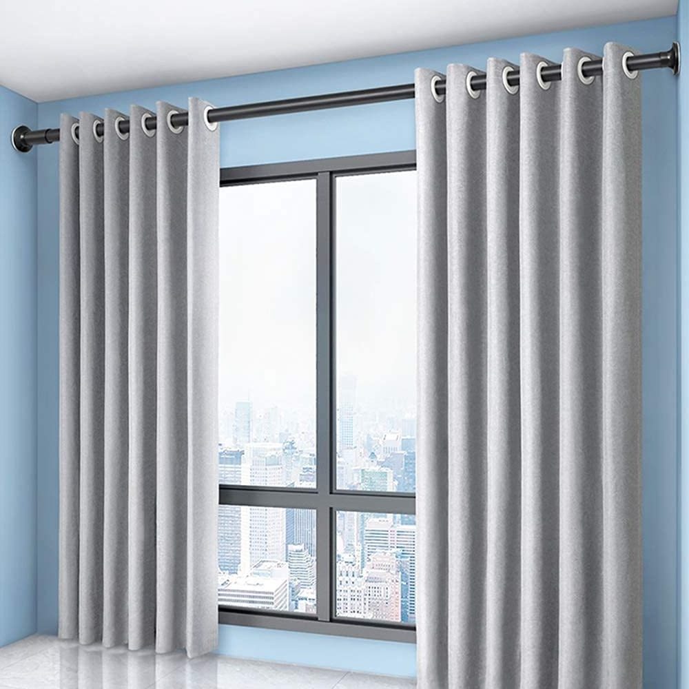 2024 Hot Selling Rustproof  Bathroom Shower Curtain Rod Telescopic Tension Adjustable Curtain Rod