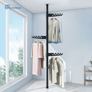 Heavy Duty Floor Steel Pipe Drying Rack Clothes Fashion Waterproof Modern Iron Coat Rack