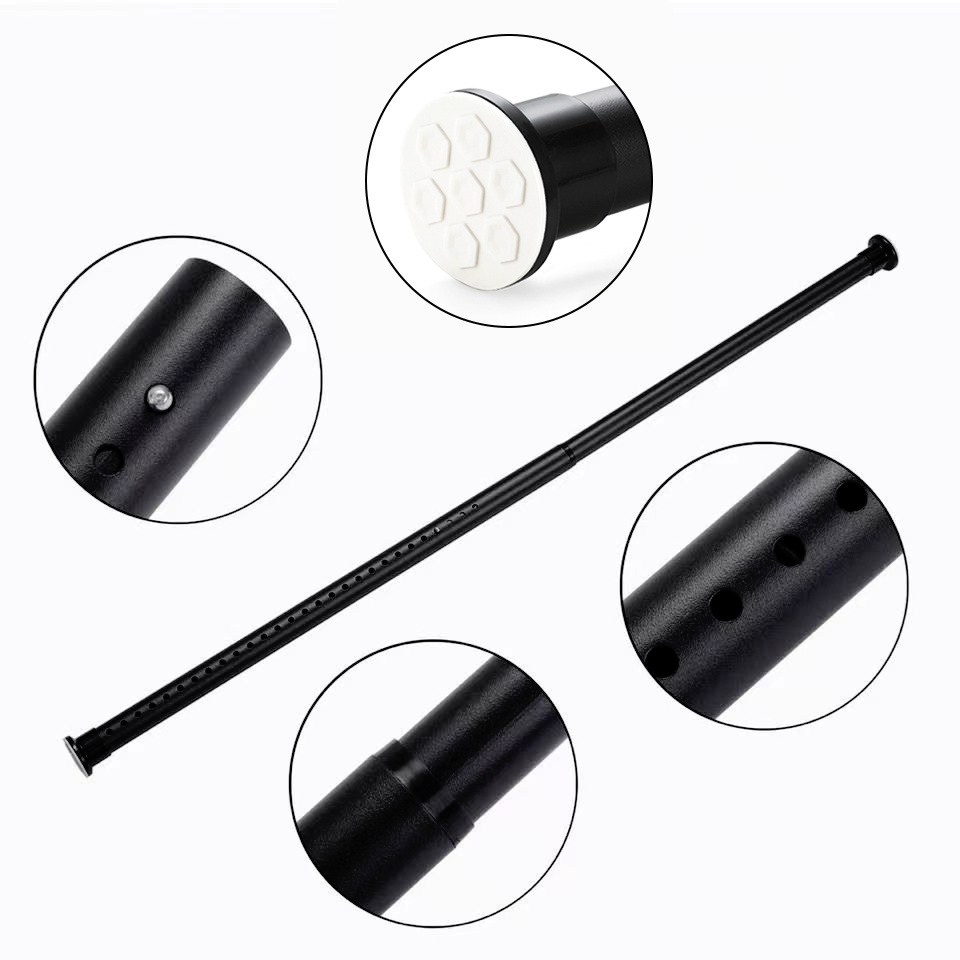 2024 Hot Selling Rustproof  Bathroom Shower Curtain Rod Telescopic Tension Adjustable Curtain Rod