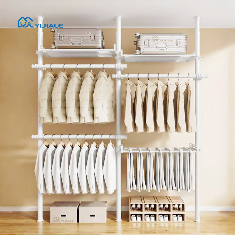 Yijiale Odm Oem Open Wardrobe Closet Non Rusting Net Base Wardrobe Heavy-duty Metal Closet System