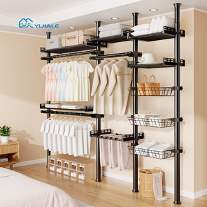 Yijiale Odm Oem Open Wardrobe Closet Non Rusting Net Base Wardrobe Heavy-duty Metal Closet System