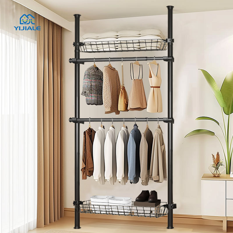 Yijiale Landing Durable Easy Moving Walldrope Wardrobe Bedroom Closet Metal Prices Portability Wardrobe Open System