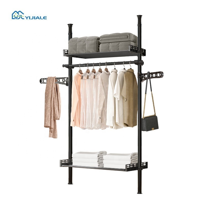 Wholesale Entryway Floor Metal Coat Rack Stand Simple Clothes Racks & Rails Hanging Bag Hat Small Coat Stand