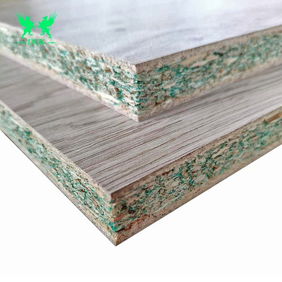 1220*2440*15mm wood grain color melamine paper faced particle Board for furniture and decoration from China factory  E0 glue