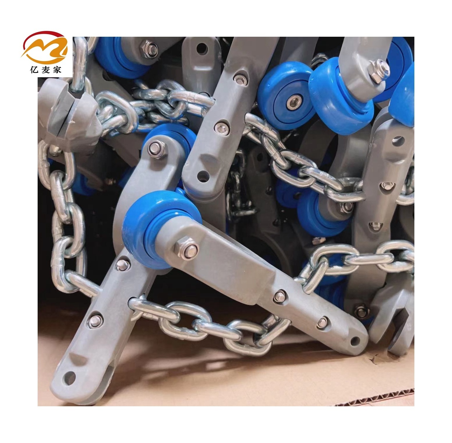 YMJ manufacture  8*25.4mm High Strength Galvanized Chain Poultry Processing Slaughter Chain