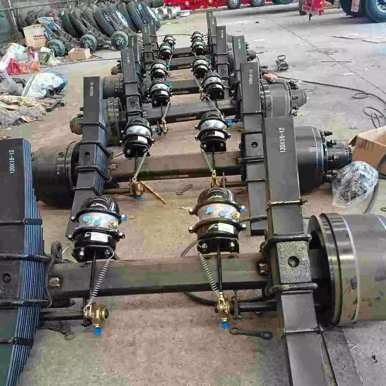 Double Axle Agriculture Trailer Trailer Axle Suspension System