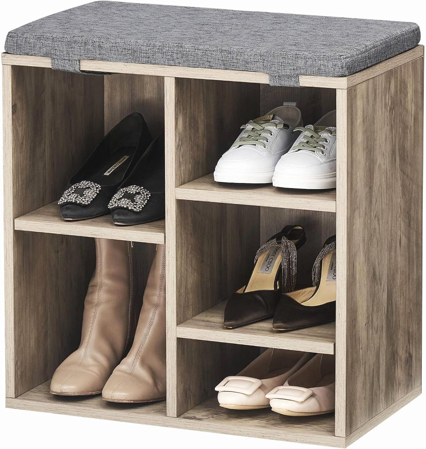 Wooden thin slim oak shoe cabinet