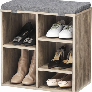 Wooden thin slim oak shoe cabinet