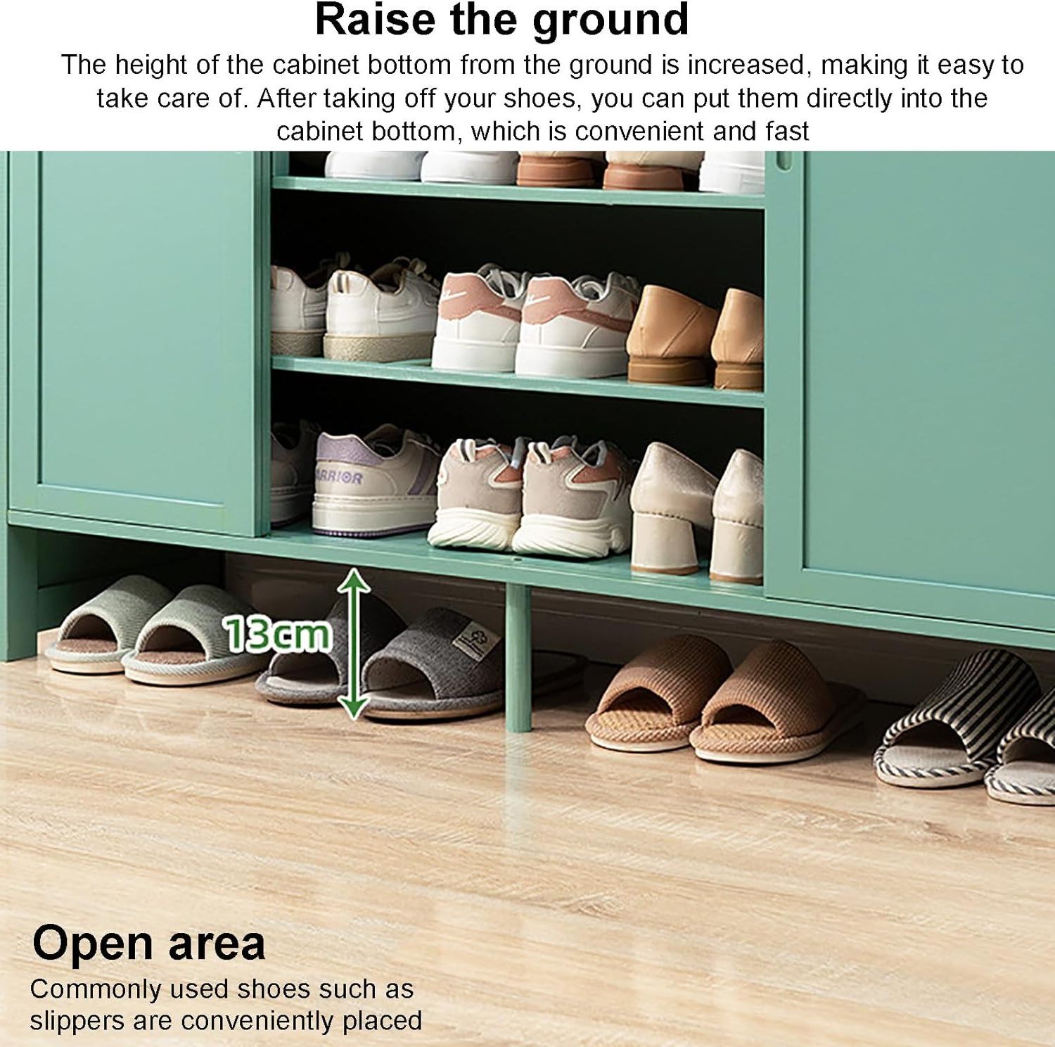 Corner shoe cabinet with drawer shoe rack cabinet storage