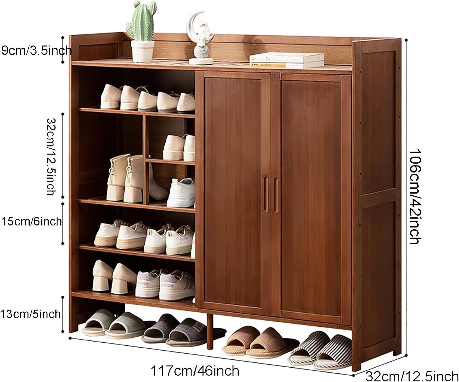 Corner shoe cabinet with drawer shoe rack cabinet storage