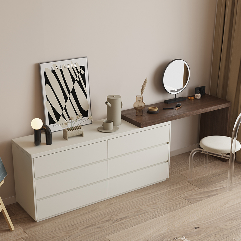 Nordic dressing table with mirror and drawers wardobe with dressing table