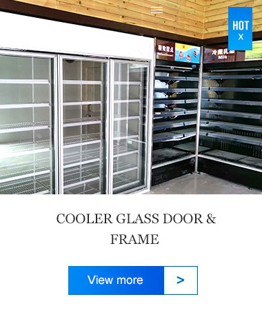 Super quality walk in freezer cooler doors cold storage beer cave glass door with shelves and LED light