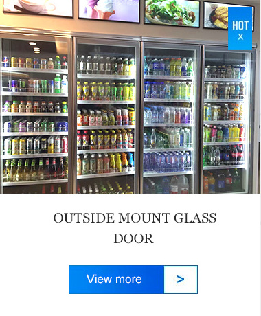 Super quality walk in freezer cooler doors cold storage beer cave glass door with shelves and LED light