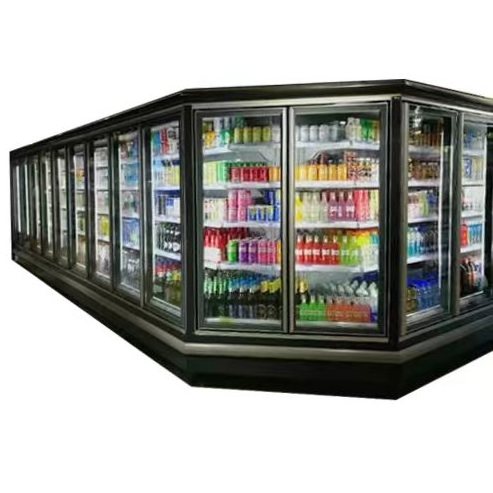 Supermarket Commercial Glass Door Freezer Beverage Cooler Chiller Cola Air Cooler Pepsi Drink Display Fridge Refrigerator