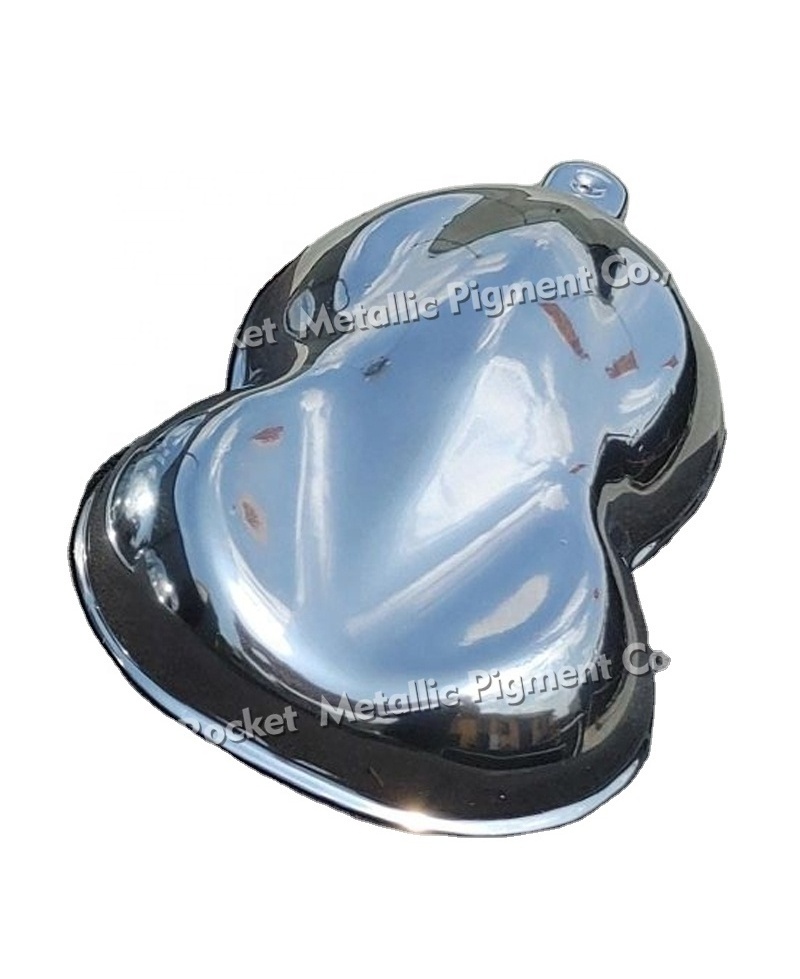 Mirror chrome effect pigment for car wheel paint