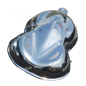 Mirror chrome effect pigment for car wheel paint