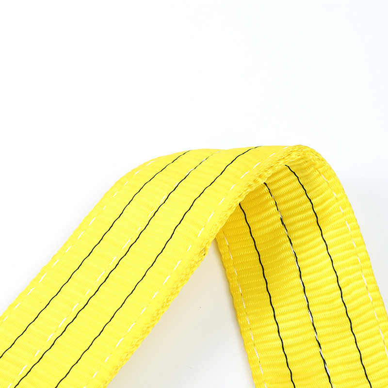 cheap price polyester 1 - 10 ton color code textile lifting webbing sling crane belts