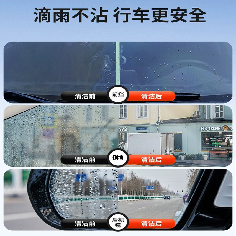 Long-lasting Anti-fog and Rain Repellent for Car Windshields, Rearview Mirrors, Windows, Helmets, and More