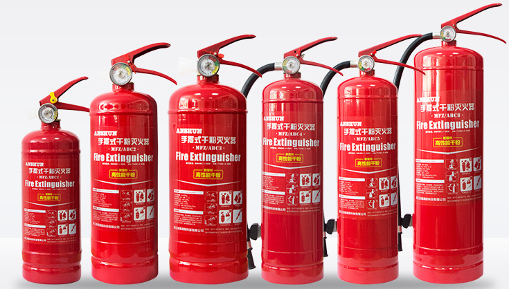 5kg dry powder fire extinguisher with external gas cartridge