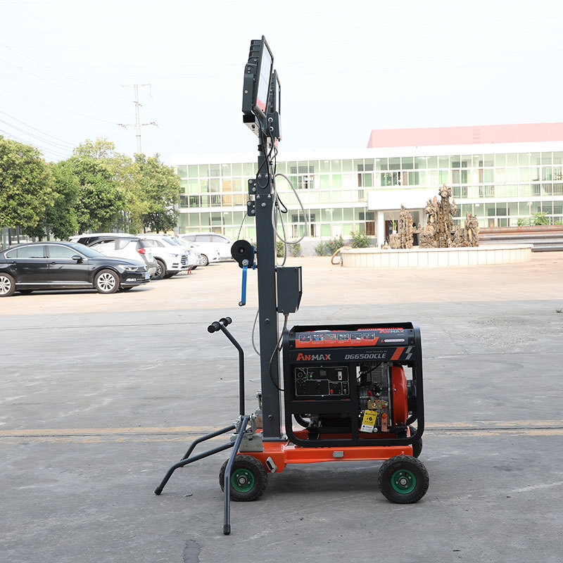 Chinese light tower generator compact Telescopic light tower trailer led diesel lighting towers