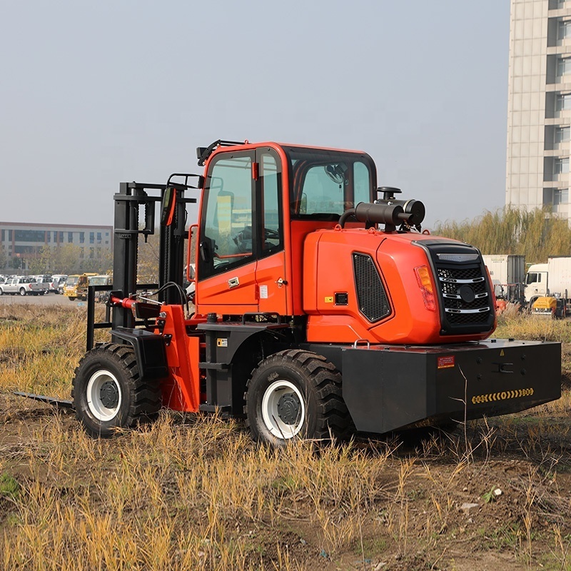 SDYD All Rough Terrain Forklift Truck Ton 1 1.5 2 2.5 3 3.5 4 5 6 7 Ton Off Road 4x4 4WD Forklift for Sale