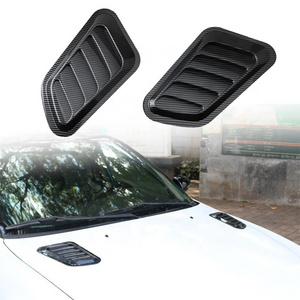 Universal 2 PCS Black Air Flow Intake Hood Scoop Bonnet Fender Vents Air Vent covers Car Decoration Accessories