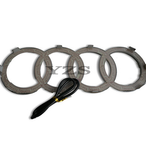 Car Cool LED Emblem Logo Grid LED Badge Front Grill Light Auto Illuminated Glowing Rings for Audi A3 S3 RS3 A4 A5 A6 Q3 Q5 Q7