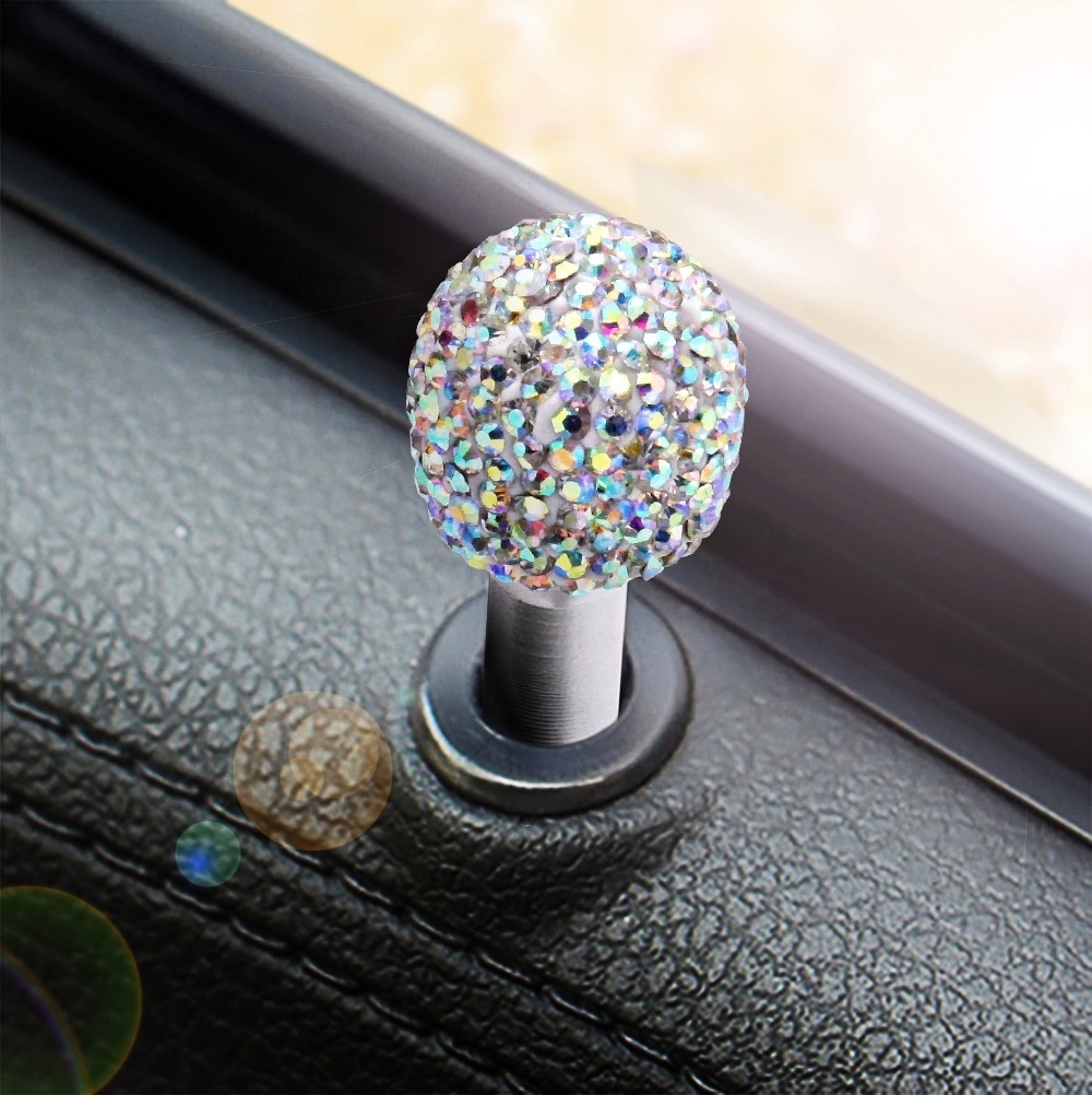 Car Door Lock Knobs Bling Car Door Lock Pin Pull Rod Bolt Cover Bling Rhinestones