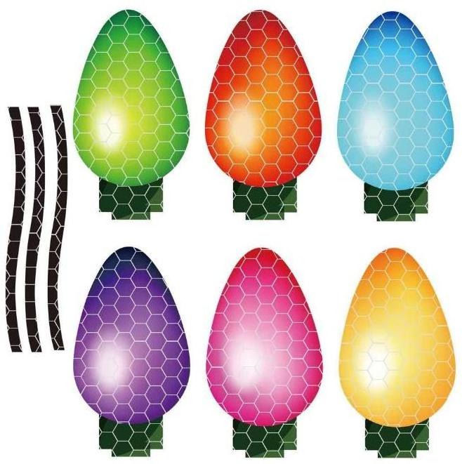 Hotsale Holiday Light Bulb Lights Magnet Set Reflective Christmas gift Xmas Holiday Car And Home Decorations