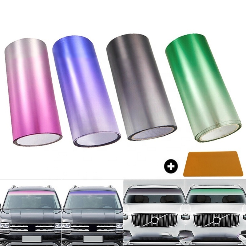 Hot sale Automobile front gear thermal insulation solar film VLT windshield film color changing film dazzling