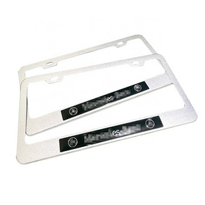 For Mercedes Benz aluminum alloy standard license plate frame and American standard vehicle license plate frame