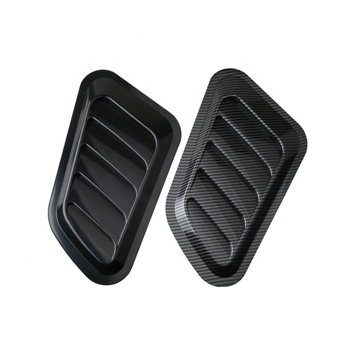 Universal 2 PCS Black Air Flow Intake Hood Scoop Bonnet Fender Vents Air Vent covers Car Decoration Accessories