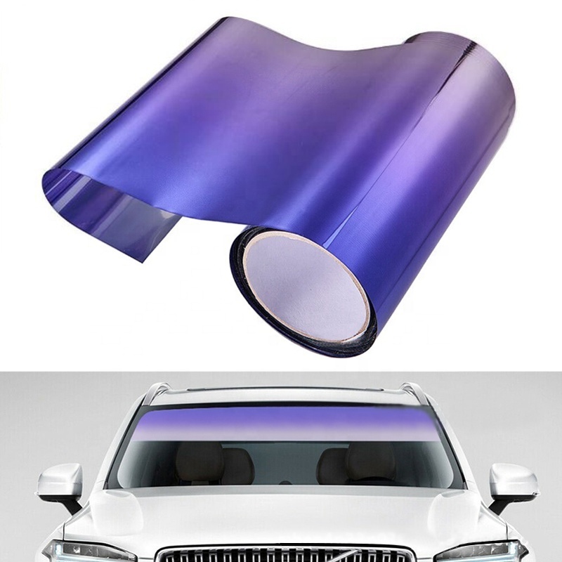 Hot sale Automobile front gear thermal insulation solar film VLT windshield film color changing film dazzling