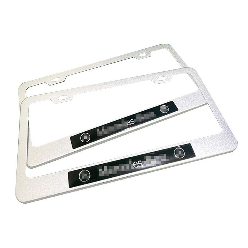 For Mercedes Benz aluminum alloy standard license plate frame and American standard vehicle license plate frame