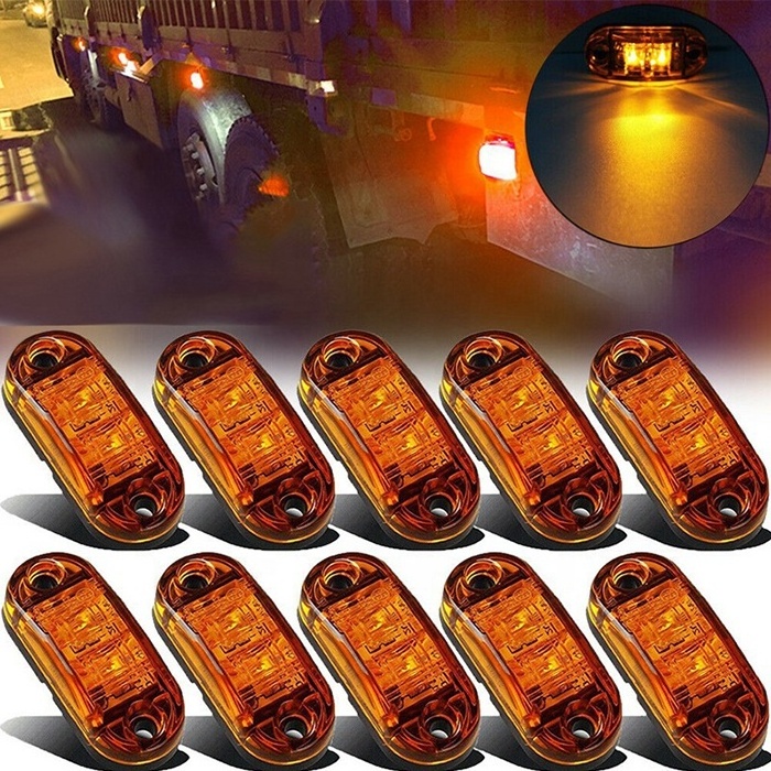 2.5 inch Trailer Truck Led Side Marker Lights Lamps 2 Diodes Trailer Led clearance and side marker lights