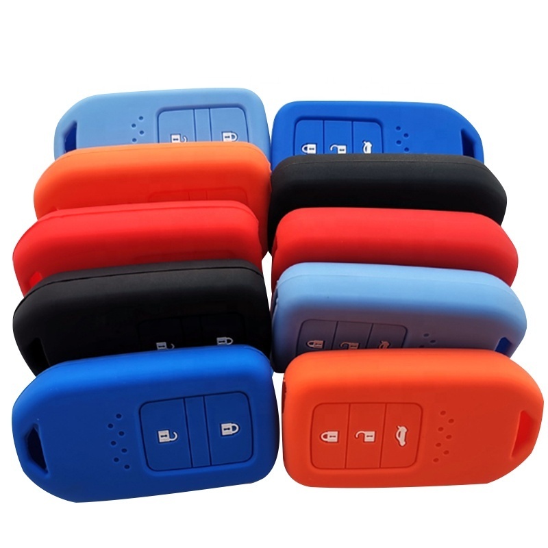 Silicone Rubber Car Key Cover Case Holder for Honda Vezel City Civic Jazz CRV Crider HRV Fit Freed Smart Key