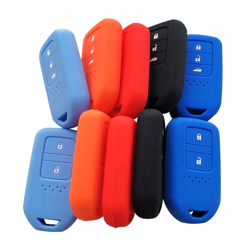 Silicone Rubber Car Key Cover Case Holder for Honda Vezel City Civic Jazz CRV Crider HRV Fit Freed Smart Key