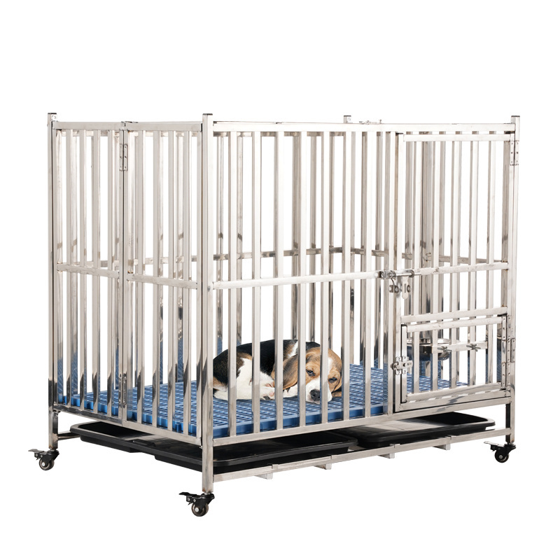 Factory Wholesale Hospital Inpatient Pet Bed Oversize Dog Cage Shop Foster Dog Cage With Wheels