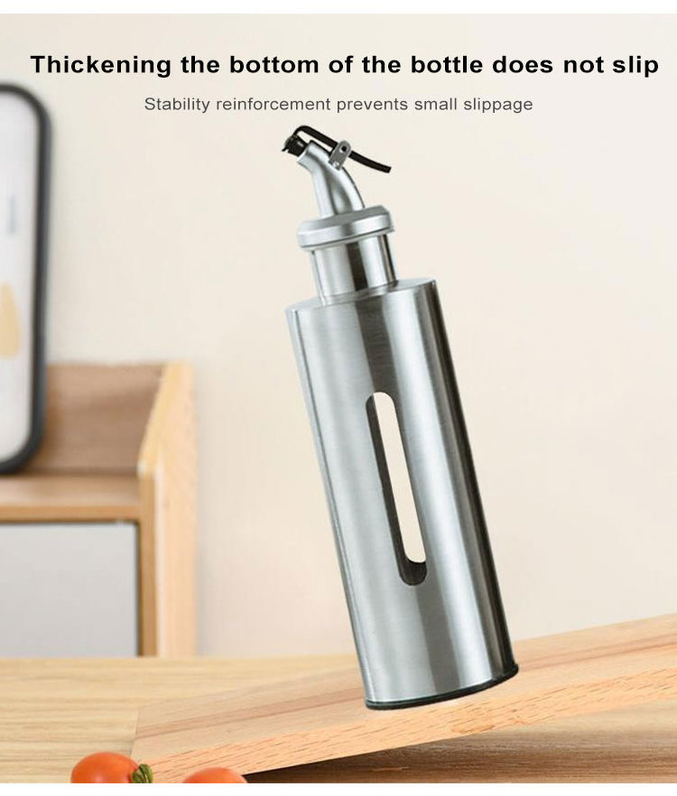 Hot Stainless Steel Oil Bottle Glass Container For Soy Sauce Vinegar Vinegar Dispenser Bottle