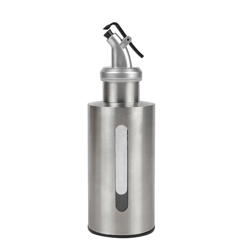 Hot Stainless Steel Oil Bottle Glass Container For Soy Sauce Vinegar Vinegar Dispenser Bottle