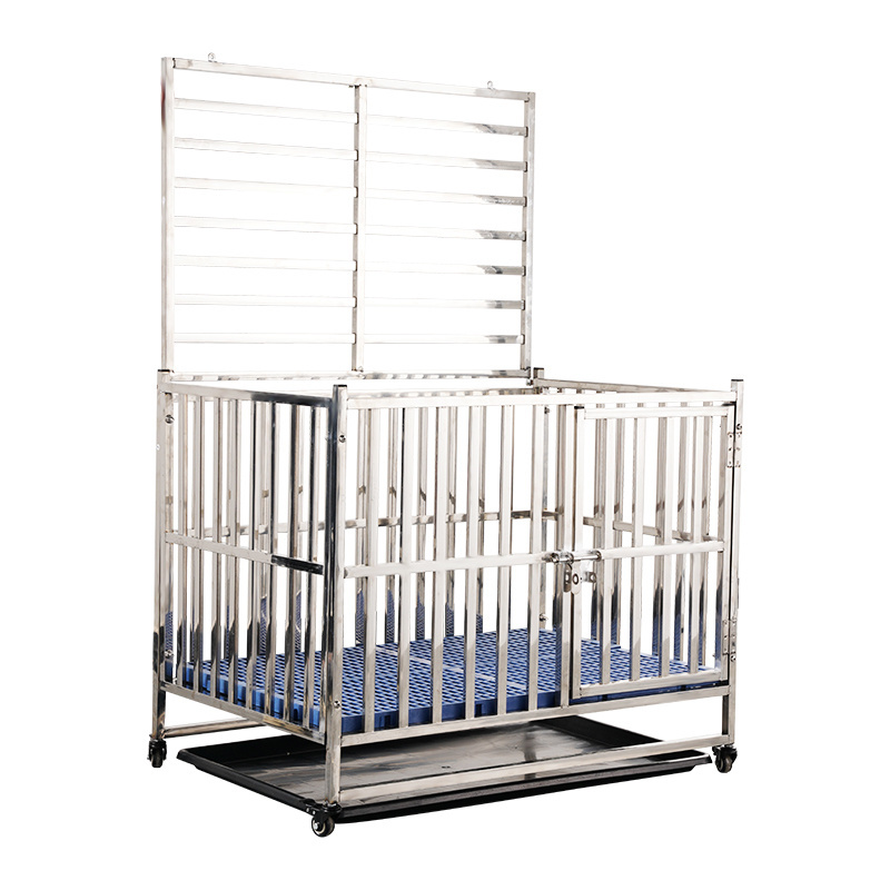 Heavy Duty Dog Cage Strong Assembly  Dog Cages Metal Kennels For Medium And Large Dogs With Double Door