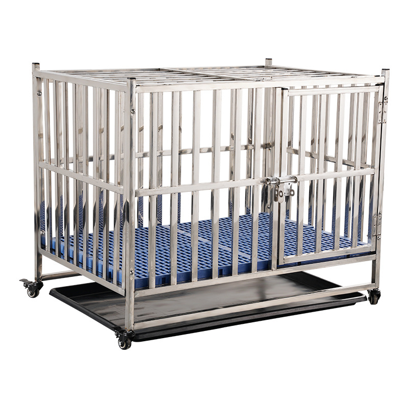 Heavy Duty Dog Cage Strong Assembly  Dog Cages Metal Kennels For Medium And Large Dogs With Double Door