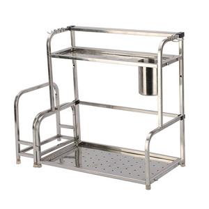 Wholesale Low Price Stainless Steel Kitchen Dish Stand Shelf Spice Shelf Storage Racks