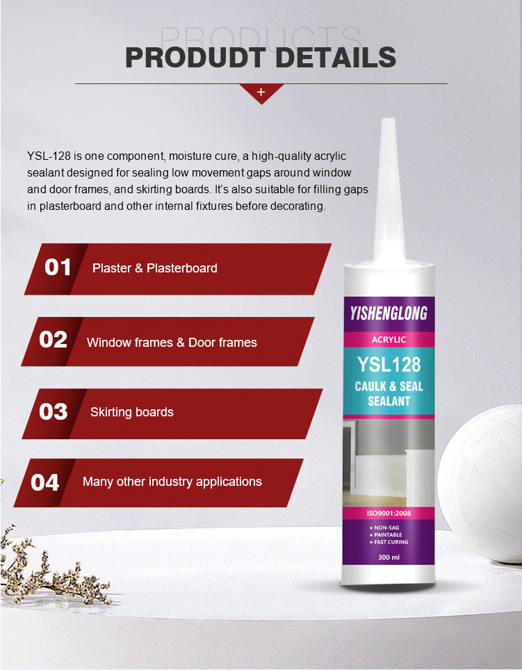 YiSLON Strong Bearing Capacity Liquid Nail Free acrylic silicone sealant glue for construction