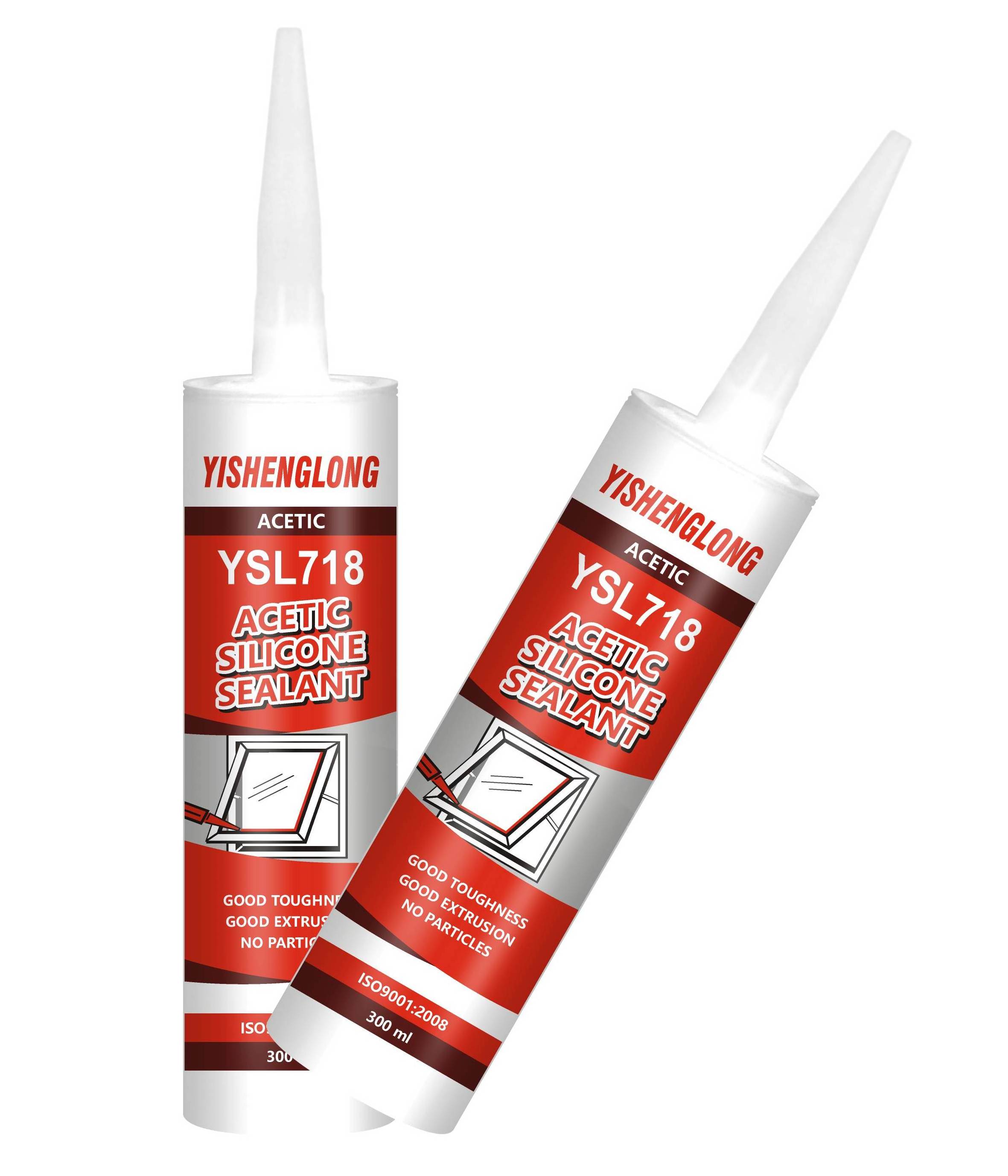 YiSLON acetic big glass gp Silicone Sealant Caulking Black White Clear for Sell