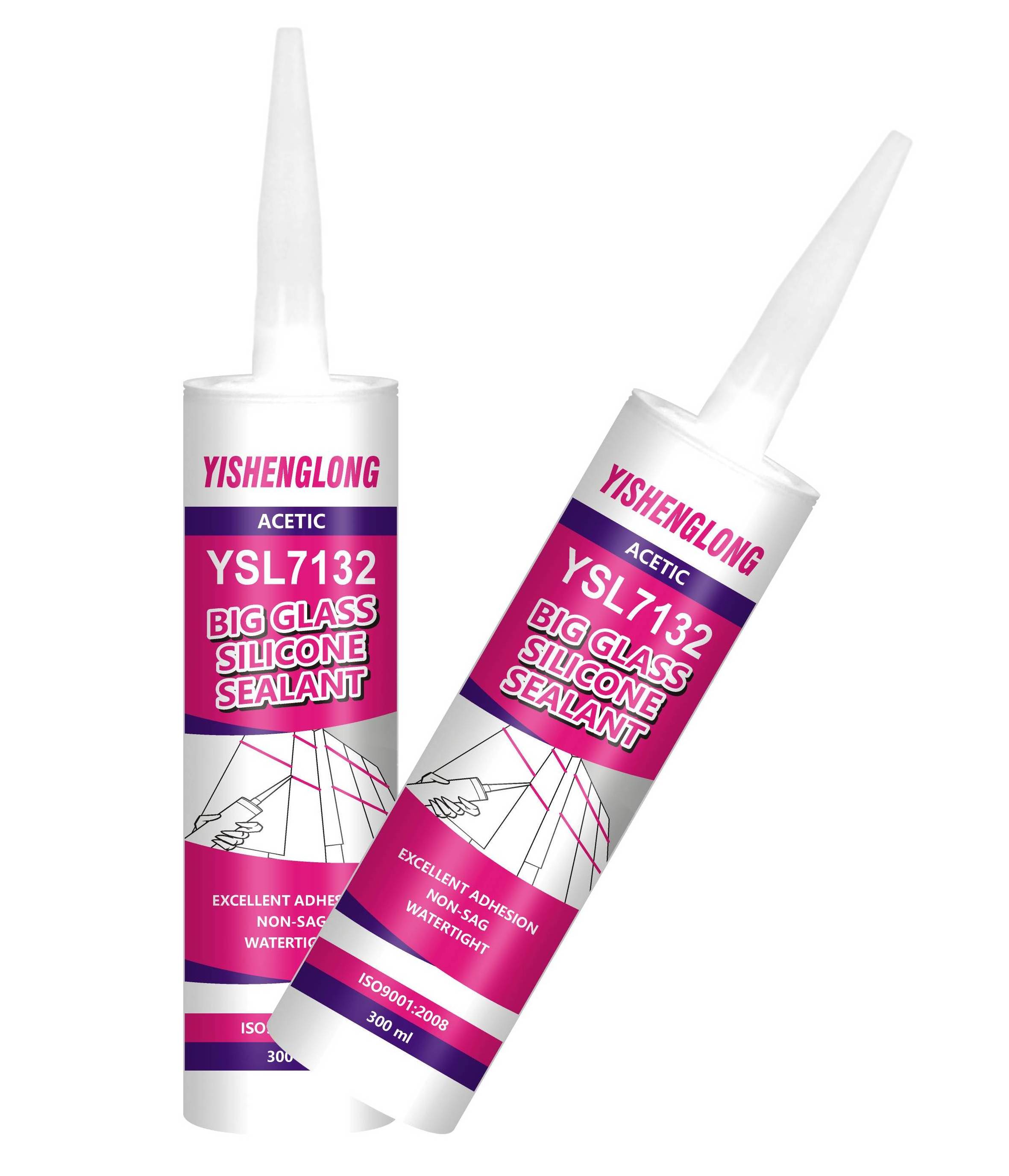 YiSLON heat resistance weatherproof non acidic neutral sanitary silicone sealant