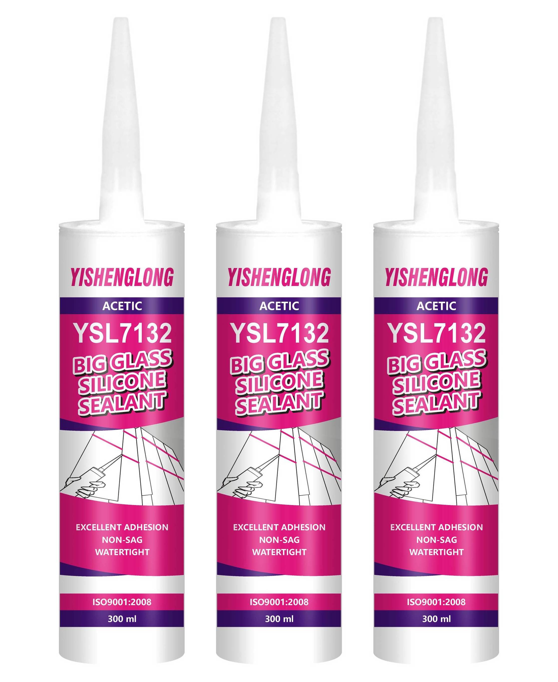 YiSLON heat resistance weatherproof non acidic neutral sanitary silicone sealant