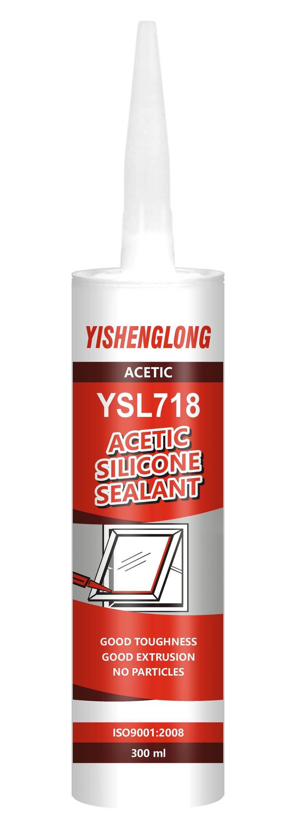 YSL-718  ANTI-UV glue for glass to metal acetic silicone sealant