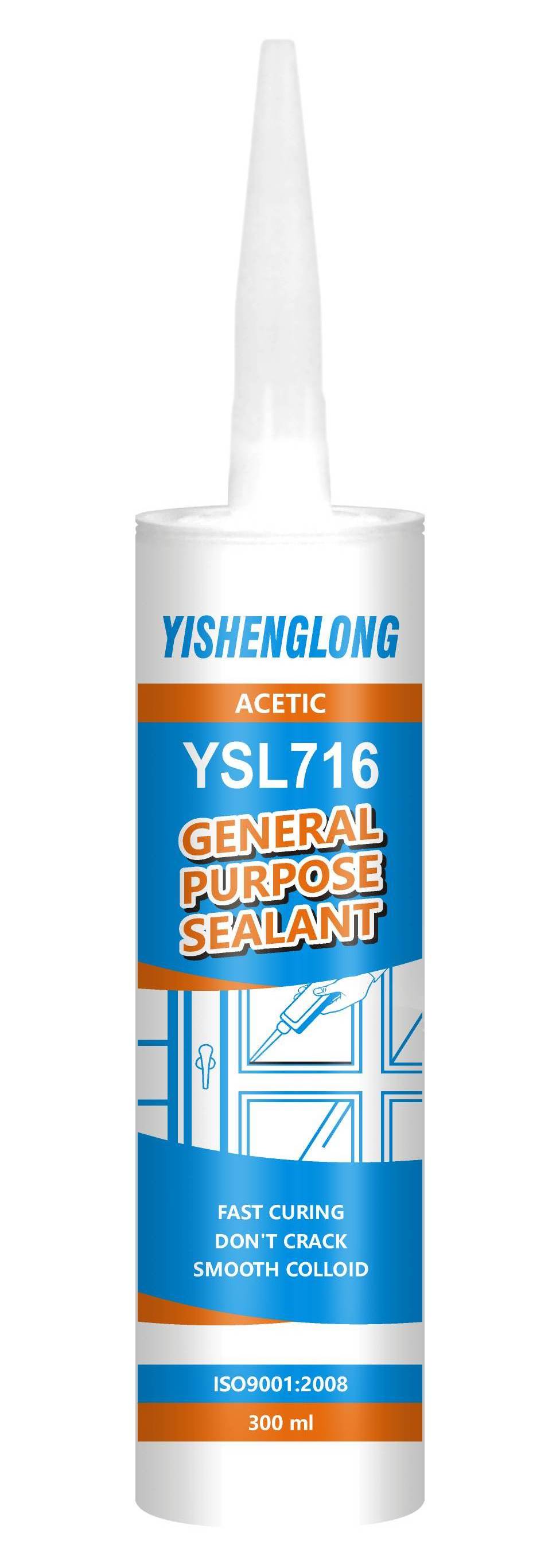 YSL-716 Low priced grey bathroom transparent silicone sealant or caulk